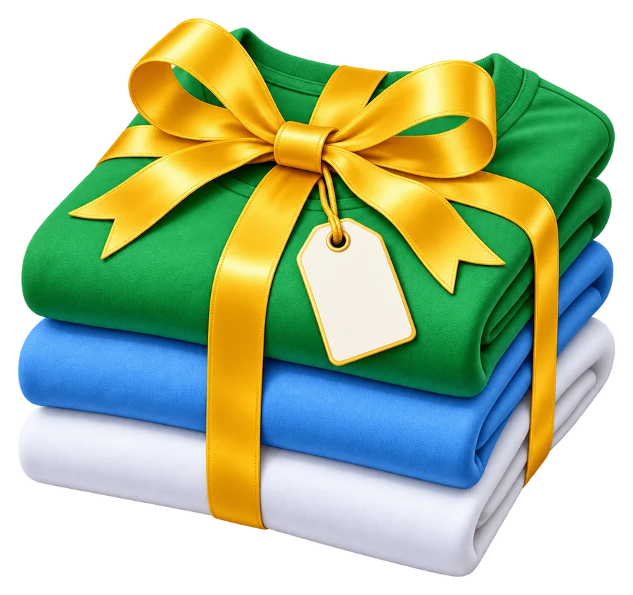 Folded carnival shirts